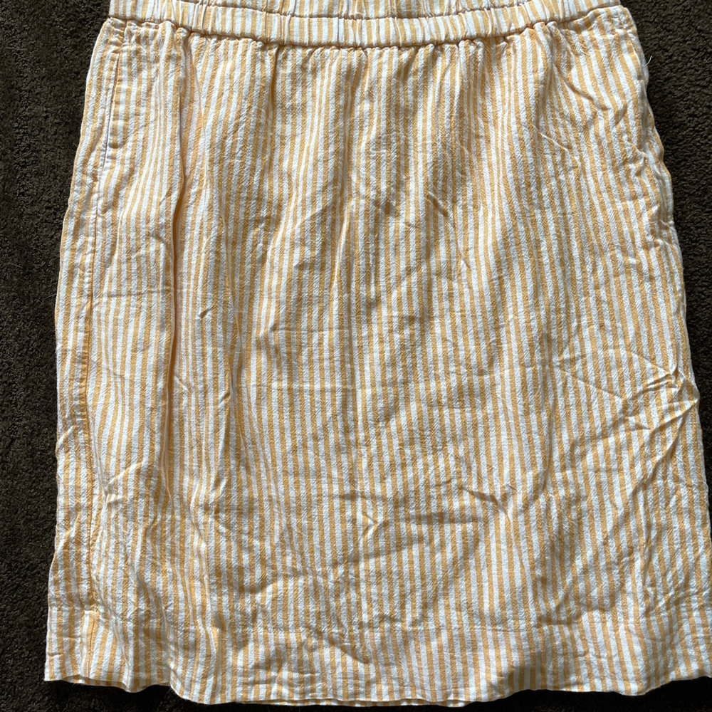 J.Crew Factory Linen Striped Skirt